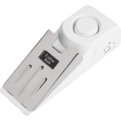 Draagbare wigvormige deurstoppe beveiligingsalarm voor thuis, reizen, appartement, waarschuwing inbreker 120db