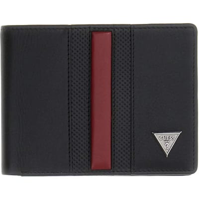 GUESS Leren portemonnee Torino Bifold Wallet Black zwart
