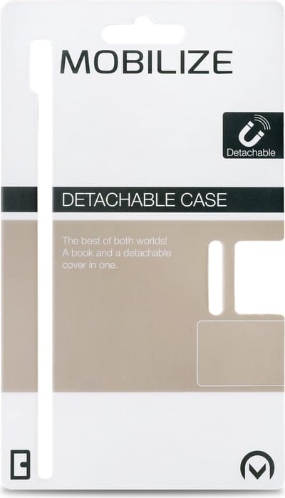 Mobilize Telefoonhoesje geschikt voor Apple iPhone 14 MagSafe Hoesje | Mobilize Magnet Uitneembare 2in1 Bookcase | Geschikt voor MagSafe | Geschikt voor Draadloos Opladen met Magnetische Ring | Geschikt voor MagSafe Case - Zwart