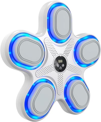Muziek Boksen Machine - Trainingsapparaat - Thuis sporten - Dynamische LED verlichting - 6.7 cm breed - Wit