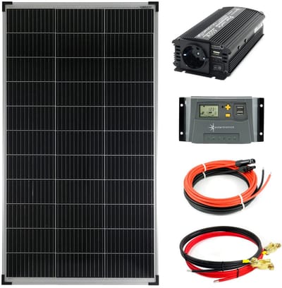 Complete 140W Zonnepaneel Set met 600W Omvormer en Laadregelaar voor Off-Grid Installatie