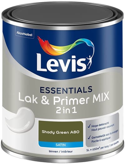 Levis - Essentials Lak & Primer Mix - Shady Green A80 - Mengverf - 1 L