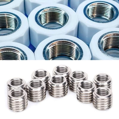 NTH products- Reduceermoer 10-delige Set - M8x1,25 Vrouwelijk - M12x1,75 Mannelijk - Roestvrij Staal - Reparatie-inzetmoer - Hoogwaardige Duurzaamheid
