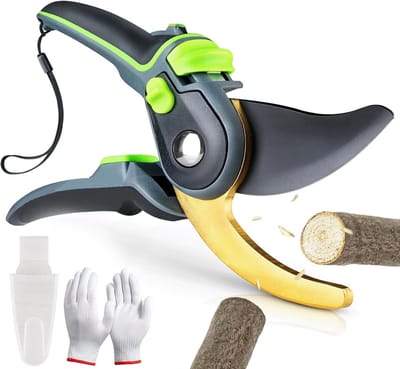 Professionele Snoeischaar met SK5 Stalen Blad, Bypass Snoeischaar voor Takken, Heggen en Bloemen, Maximaal Snijdiameter 35 mm, Tuin Gereedschap voor Nauwkeurig Snoeien en Onderhoud