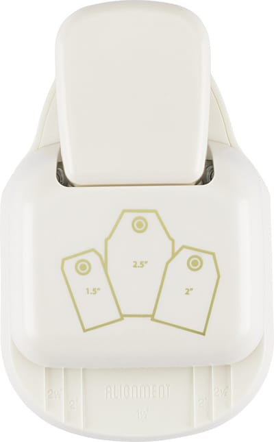 Vaessen Creative Pons - 3 in 1 Label Pons - 3,8 - 5,1 - 6,4 cm - Klassiek - Ivoor