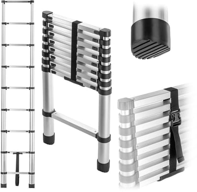 Zalavar aluminium telescopische ladder 2,6m 9 sporten