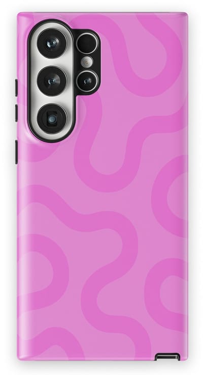 DripCase Motion Flow Tough Hoesje Samsung Galaxy S23 Ultra | Backcover met Mag | Trendy Design | Valbescherming | Bubble Waves