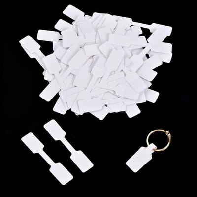 Dailygoods- Prijsetiketten 100 stuks - Zelfklevende Prijskaartjes - Sieradenlabels - Prijsstickers - Wit - 12 x 60 mm - Prijslabels