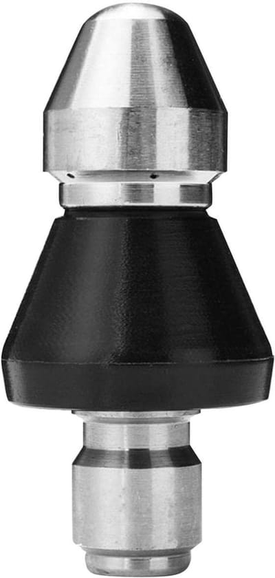 Afvoerreiniger Mondstuk - Slang Reiniger - Verstopping Verwijderen - Roestvrij Staal - 6 cm - Zwart