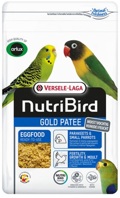 Gold Patee parkieten en kleine papegaaien 1 kilo - Eivoer voor vogels - Vogelvoer - Agapornis personata - Patee