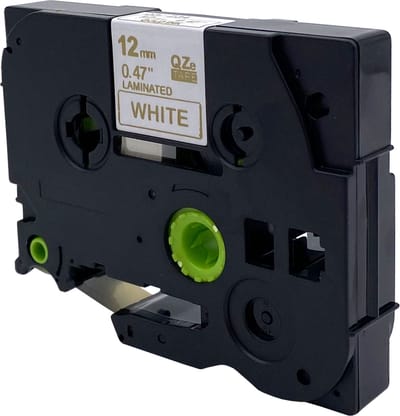 DULA Brother Compatible label tape- Tze-234 - 1 cassette - Brother P-Touch - Goud op wit - 12mm x 8m