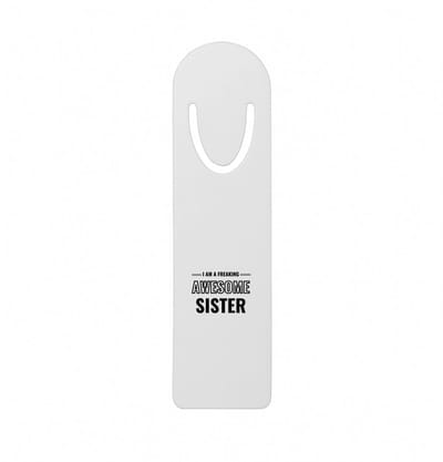 Hacebo® - I am a freaking awesome sister metalen boekenlegger - de meest geweldigste zus - verjaardagscadeau - verjaardag - cadeau - cadeautje voor zus - zus artikelen - kado - geschenk - gift Bladwijzer boekenleggers - 12.7 cm x 3.2cm
