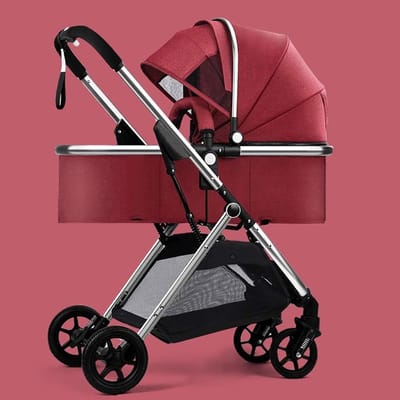 Kinderwagen - Babywagen buggy - Comfortabel reizen - Lichtgewicht aluminium frame - 32 x 60 x 105 cm - Rood
