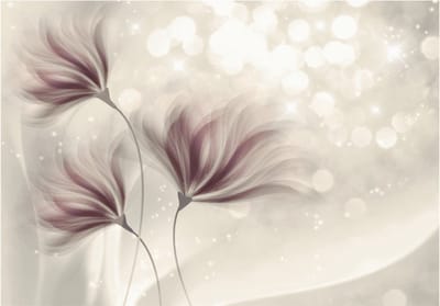 Fotobehangkoning - Behang - Vliesbehang - Fotobehang Sprankelende Bloemen - Hotel Chique - Luxe - Luminous Morning - 300 x 210 cm