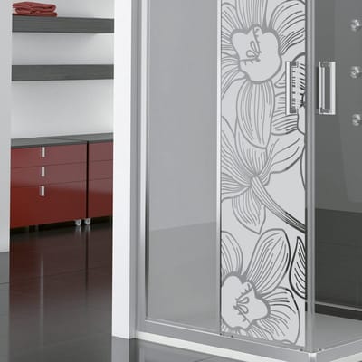 Privacy raamfolie - Orchideebloem - Zelfklevende raamfolie voor ramen en douchedeuren - 55x185cm
