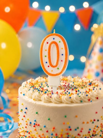 Verjaardagstaart kaarsje – Cijfer 0 - Cijferkaars met stippen - oranje - Happy Birthday kaars – verjaardags kaars – gekleurde kaarsje – taartdecoratie – feest - taartversiering – feestartikel – verjaardagscadeau - taartaccesoires
