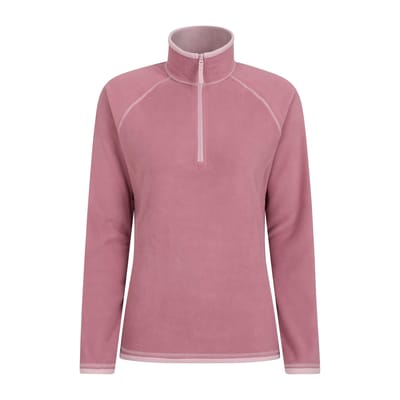 Mountain Warehouse Dames/Dames Montana Half Zip Fleece Top (Lichtroze)