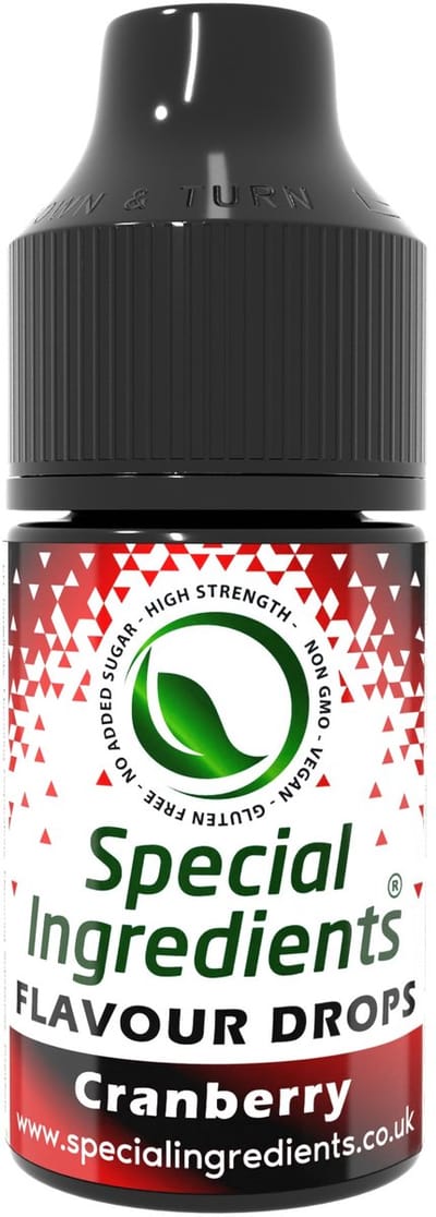 Cranberry Smaak Druppels - 30 ml - Smaakdruppels - Flavour Drops - Moderne Gastronomie - Moleculair Koken - Hersluitbare Pot - Recycled Plastic