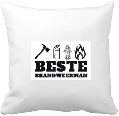 Akyol - beste brandweerman Kussen hoes - Beste brandweerman - collega - cadeau - 40 bij 40 cm