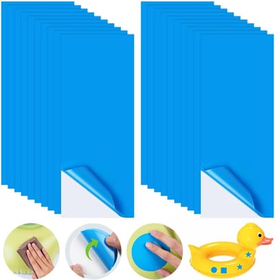 20 stuks vinyl reparatiepleisters kit, zelfklevende PVC zwembad reparatiepleisters, opblaasbare zwembad reparatieset voor hot tubs, opblaasbare spa's (20 rechthoeken)