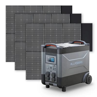 ALLPOWERS Zonnegeneratorset 4000W (R4000 + SP039 600W zonnepaneel) - R4000+3PCS SP039 Zonnepaneel 400W