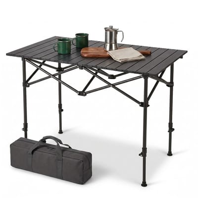 Cheqo® Inklapbare Tafel - Klaptafel - Vouwtafel - Campingtafel - Campingtafel Inklapbaar - Opvouwbare Tafel - Opvouwbare Campingtafel - Kampeertafel - Inklapbare Campingtafel - Camping Tafel