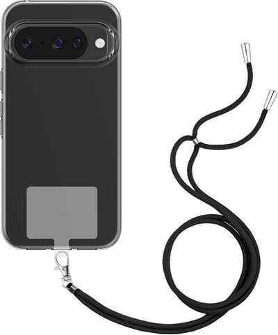 Just in Case hoesje met koord geschikt voor Google Pixel 10 / 10 Pro Hoesje met Koord - Flexibele Case - Transparant
