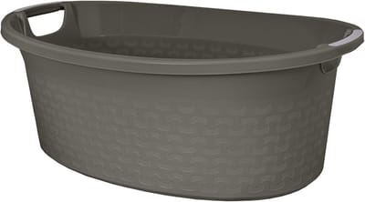 Ovale Wasmand Katoen Look 60 Liter - Stevige Wasmand met Handvatten