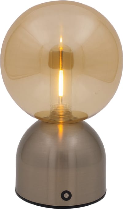 Luxus Europe - Tafellamp Touch Lina Zilver - Draadloze LED Tafellamp Binnen - USB-C Oplaadbaar - Touchbediening - Dimbaar - 3 Lichtkleuren