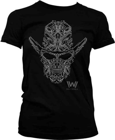 Westworld Dames Tshirt -S- Circuit Face Zwart