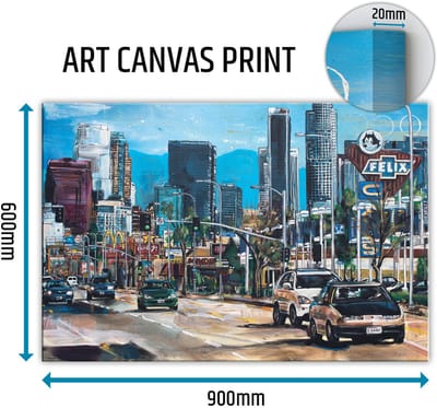 Los Angeles city canvas schilderij 90x60 cm