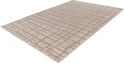 Lalee Lotus vloerkleed geometrisch tapijt bohemienstijl scandinavisch karpet hoog laag polig 120x170 cm beige