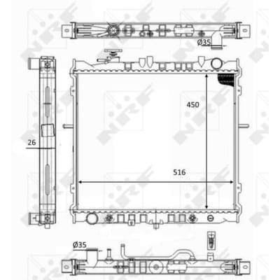 Radiator, motorkoeling NRF 59049
