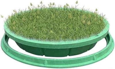 Verzonken Putdeksel - Afdekking Riool - Tuin Afwerking - Onzichtbaar Design - Diameter 60cm - Groen