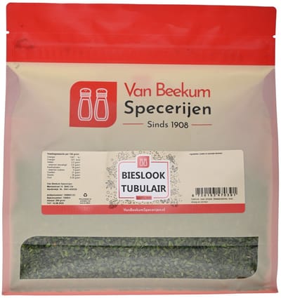 Van Beekum Specerijen - Bieslook Tubulair - 200 Gram (hersluitbare stazak)