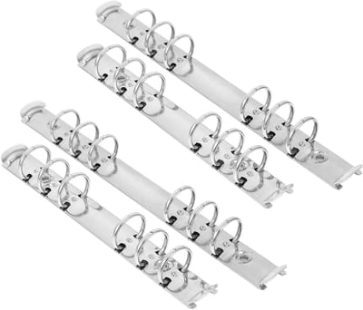 Set van 4 Kleine 6-Rings Fotoalbums en Scrapbooks - A5 en B5 Metalen Ringbinders voor Loose Leaf en Documenten