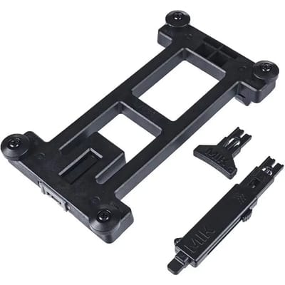 Basil Afsluitbare adapterplaat voor fietsaccessoires - zwart - 15x9x1 cm