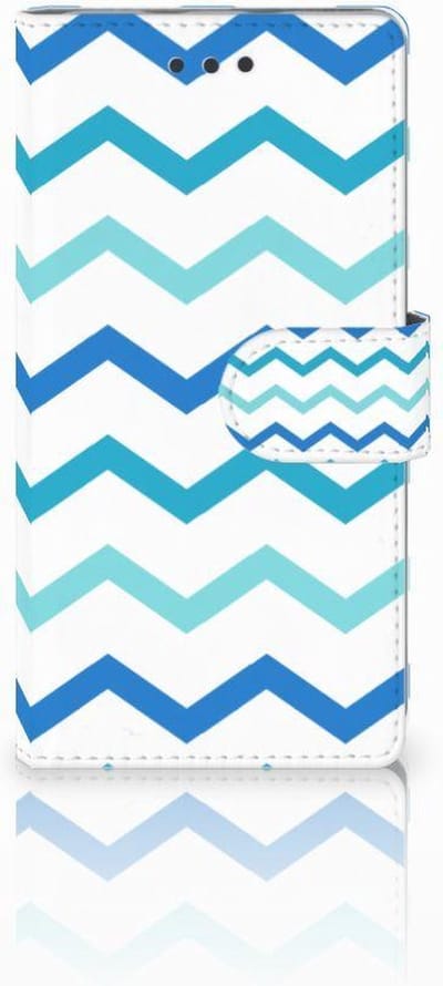 Huawei Ascend P8 Lite Telefoon Hoesje Zigzag Blauw