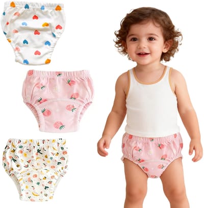Baby trainingsbroekjes - 3 stuks - L - 10~17,5 kg - Leeftijd 1-3 - Taille 23 cm - Heupen 25 cm - Kruis breedte 12 cm Lengte 25 cm - Meerlaagse gaas luierzak trainingsbroekjes - Stoffen luiers voor jongens en meisjes - Ademende luiers - Wasbaar