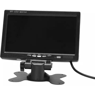 Écran d'affichage de moniteur HD de 7 pouces TFT écran de voiture moniteur HD 1024x600 affichage entrée AV intégré noir