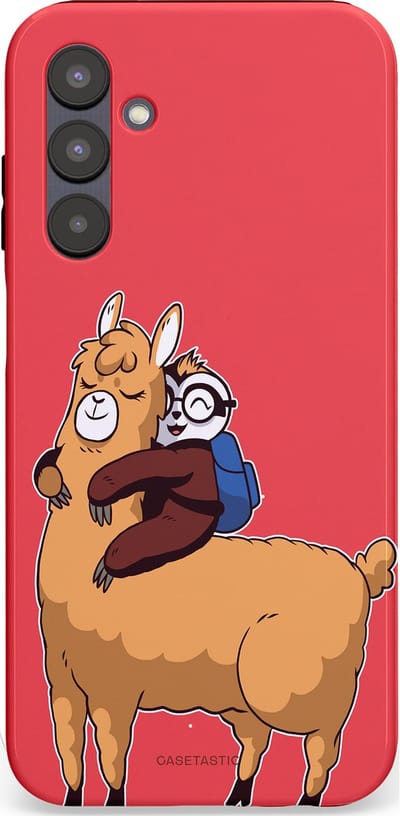 Casetastic hoesje geschikt voor Samsung Galaxy A25 - Dubbellaagse bescherming - Lui en lekker - Fashion Case - Koraal Goud