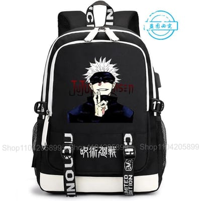 Jujutsu Kaisen Rugzak Anime Satoru Cosplay Mochila Grote Capaciteit Student Jongens Schooltas Cartoon Laptop Reizen Rucksack Cadeau 12 inches