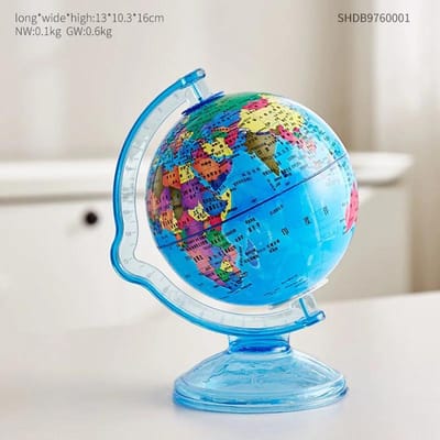 Tirelire créative en forme de globe - Tirelire amusante pour enfants - Pour pièces de monnaie - Cadeau - Décoration de salon - Carte du monde - Rangement d'argent - Coffre-fort