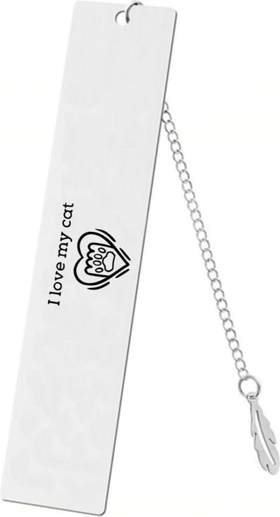 Akyol - i love my cat boekenlegger - Katten - katten liefhebber - cadeau kat - cat keychain - poesje