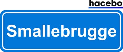 Hacebo - Plaatsnaam Sticker - 29x10 CM - Smallebrugge sticker - Verkeersborden sticker - grappige cadeaus - Smallebrugge