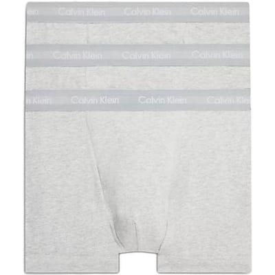 Calvin Klein 3 Pack Boxershorts Effen Letterprint Boxer Briefs Heren Ondergoed Grijs 0000U2662G-080 XL white