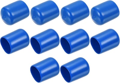 Rubberen Afsluitdoppen 16 mm ID - 10 Stuks - Rond en Blauw