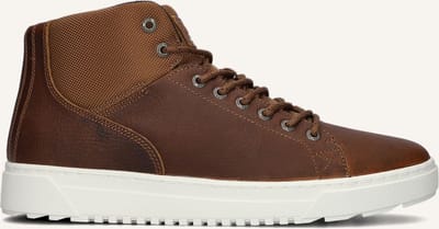HUB Murrayfield 3.0 Sneakers Heren - Leren Sneaker - Cognac - Maat 41