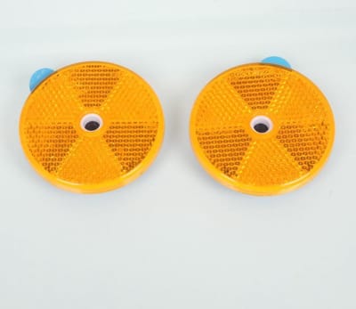 rms goedgekeurde reflector rond Ø60mm oranje voor motorfiets nieuw om op auto te plakken