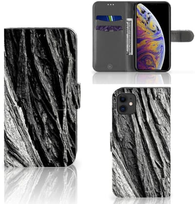 Book Case voor Book Style Case Apple iPhone 11 Boomschors Grijs
